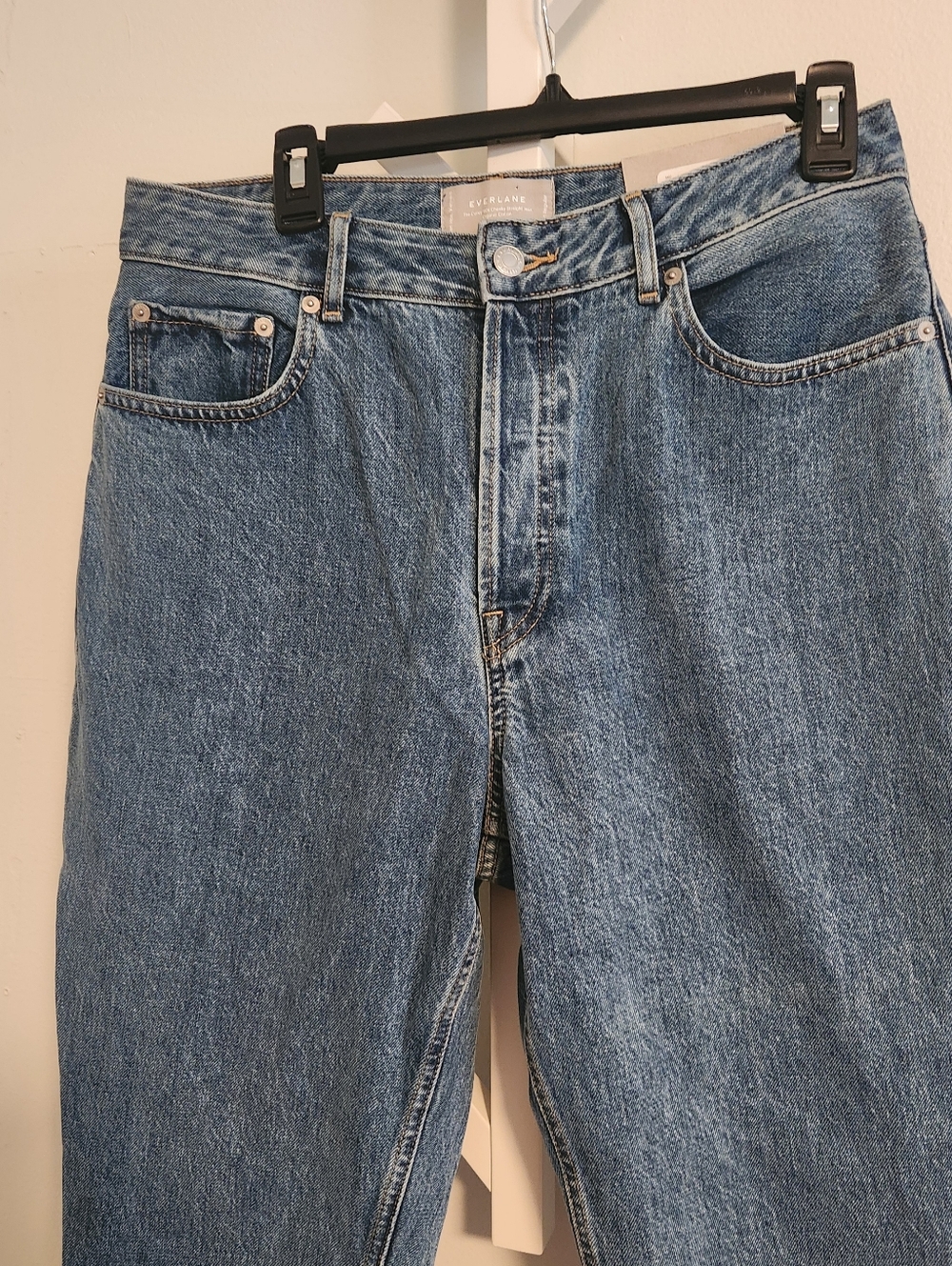 Everlane Curvy 90s Cheeky Straight Jean Organic Cotton Size 31 Med Wash - Picture 8 of 16